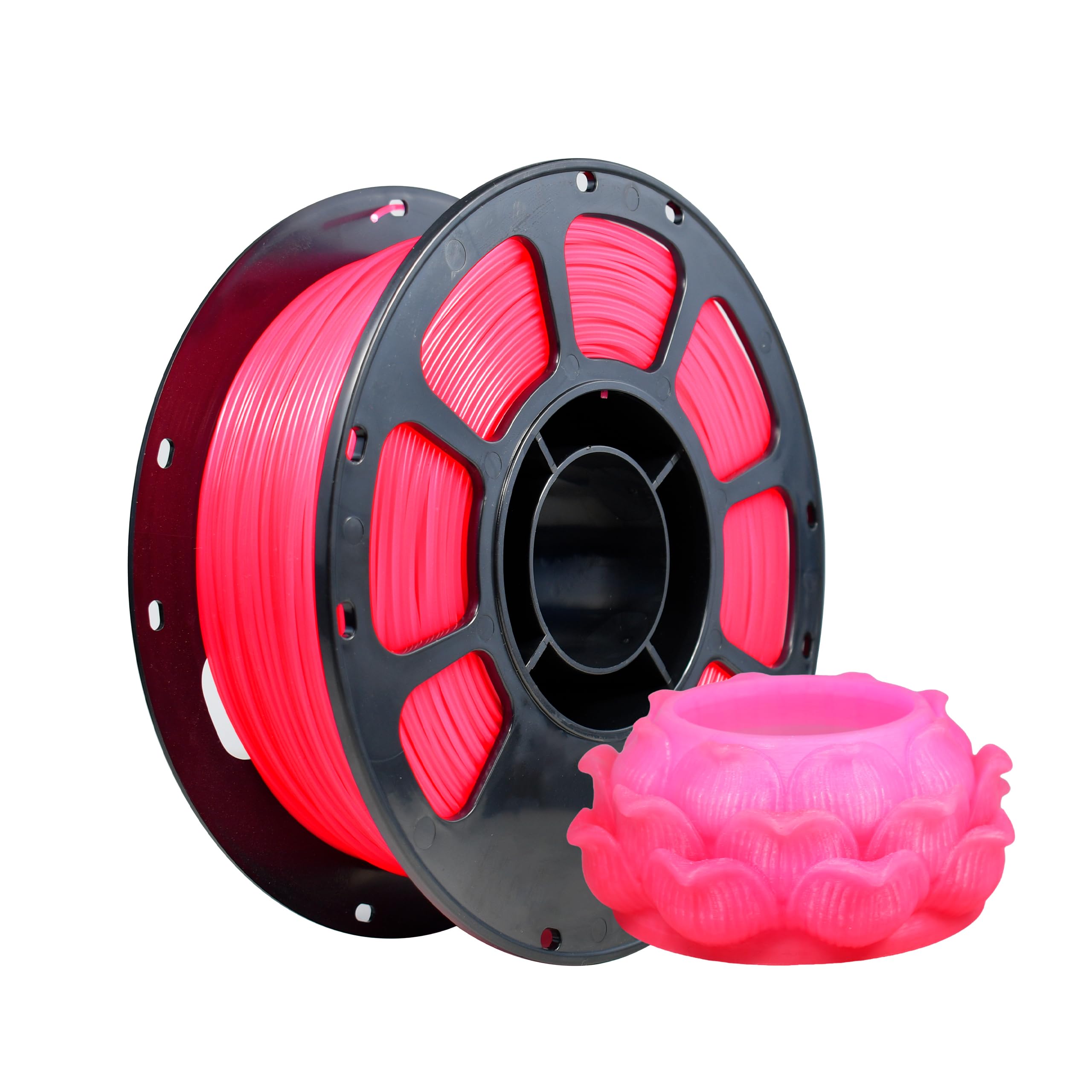 iBOSS 3D Printer Filament, Temperature Color Change PLA+ Filament 1.75mm, Neatly Wound 3D Printing Filament, Dimensional Accuracy +/-0.02mm, Fit for Most FDM 3D Printers, 1KG Spool. (Red to Pink)