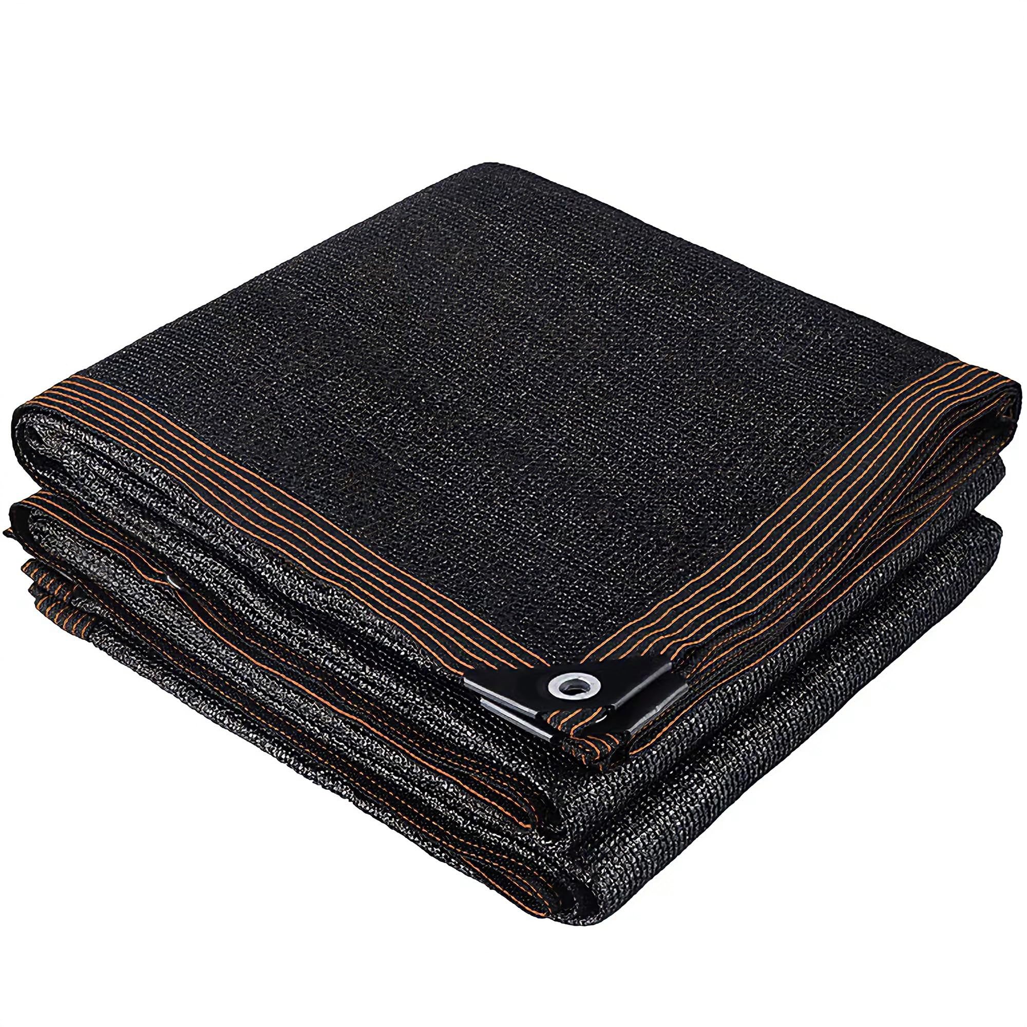 winemana 70% Black Shade Cloth, 12 x 6 FT Durable Mesh Tarp with Grommets, Resistant Garden Sun Shade Netting with Taped Edge for Plant Cover, Greenhouse, Patio, Tomatoes, Chicken Coop, Barn Kennel