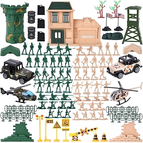 AMOR 120 Piece Army Men Playset: Unleash Epic Battlefield Adventures
