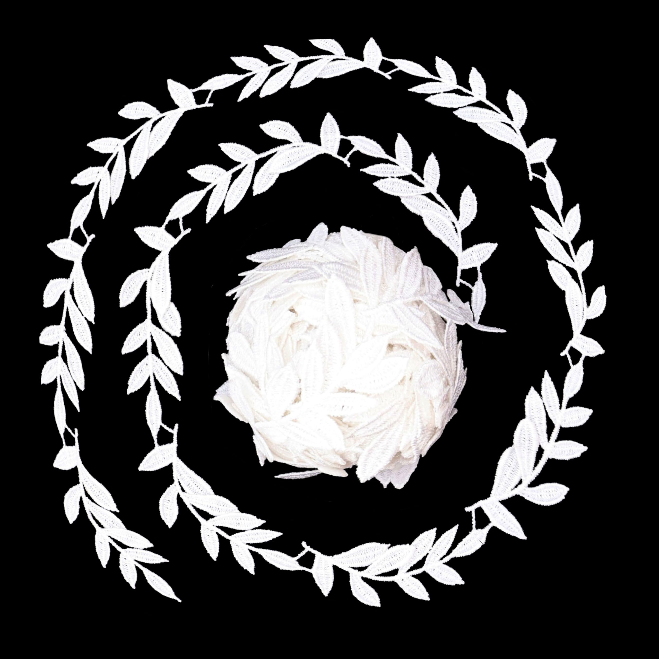 Amazon.com: Leaf Edge Venice Lace Trim Ribbon for Sewing, 7 Yards Embroidery  Patch Applique Trim for Wedding Bridal Dress Veil (White)