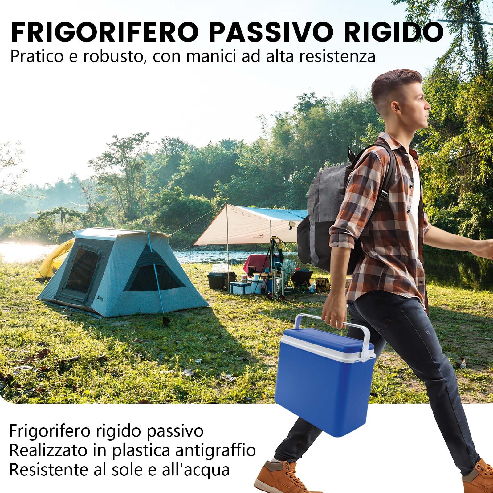 Contenitori Per Trasporto Cibo 14 L Borsa Isotermica Grande Per Il Pranzo E Le Bevande Decocasa - Foto 9