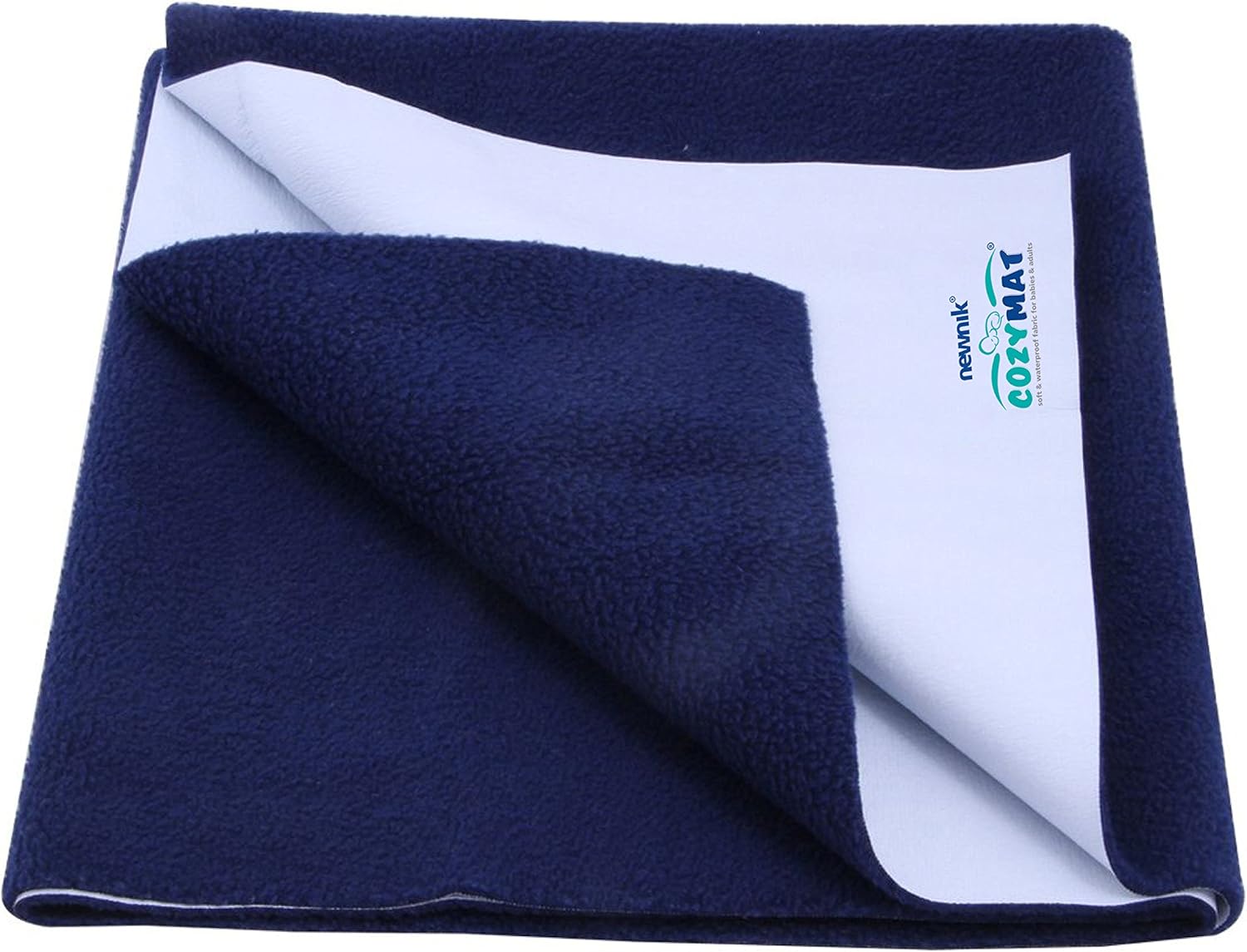 Cozymat Soft, Waterproof, Reusable Mat/Underpad/Absorbent Sheets/Mattress Protector (Size: 70cm x 50cm) Navy Blue, S : Baby
