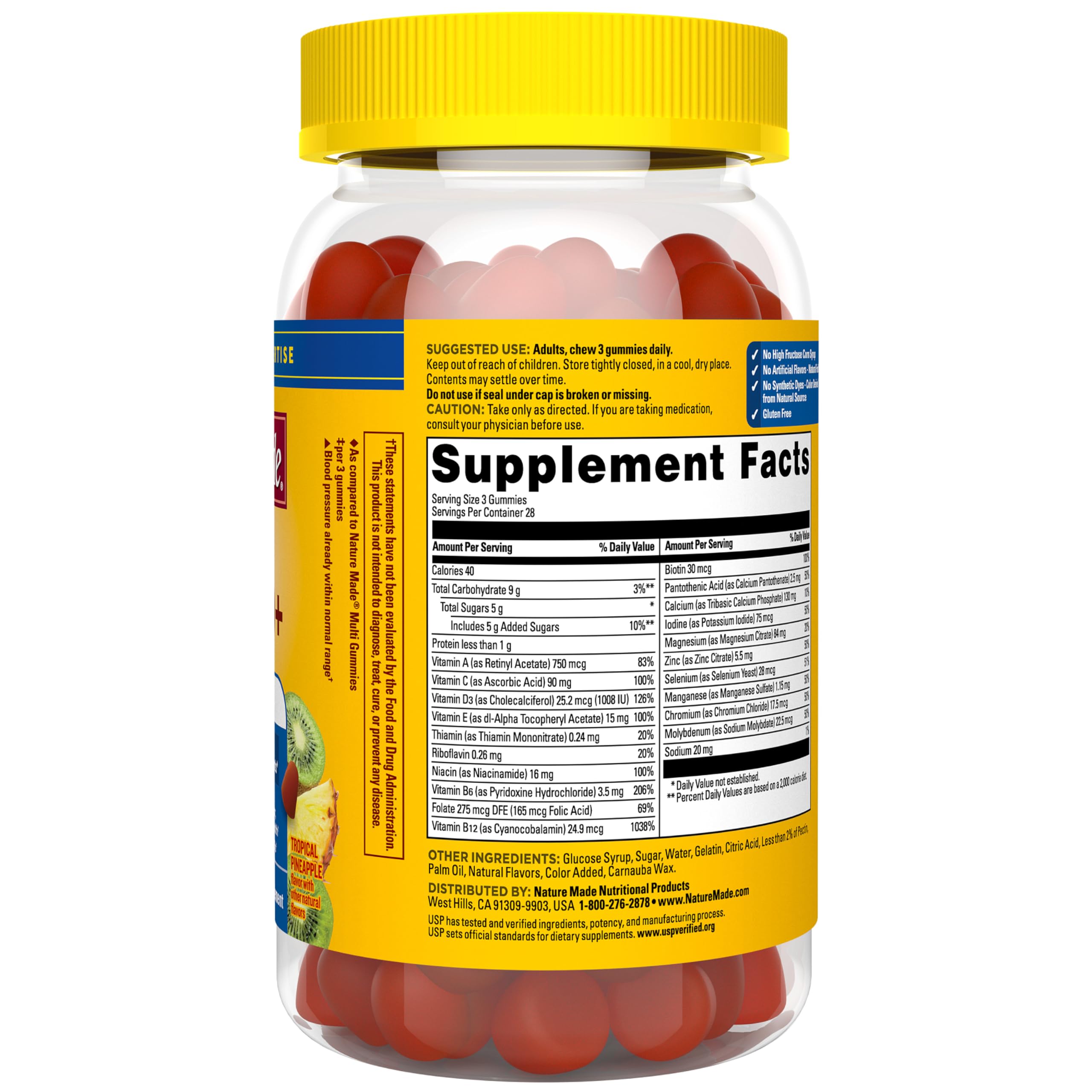 Nature Made Advanced Multivitamin Gummies 50+ for Men, 84 Multi Vitamins — Amazon image 10