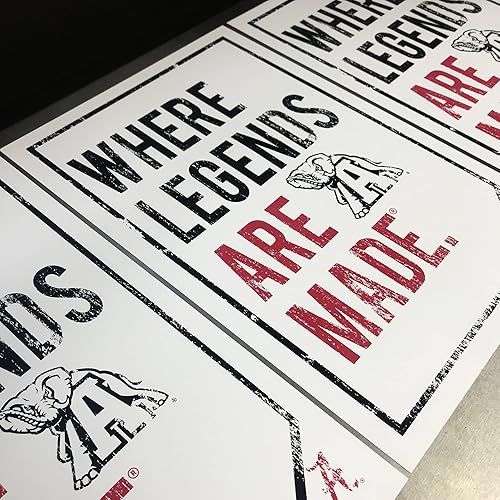 Miniatura 3 de Alabama Crimson Tide Poster Art - Where Legends Are Made Print - Officially Licensed Art Print - 13x19" - Roll Tide Gift (No Frame)