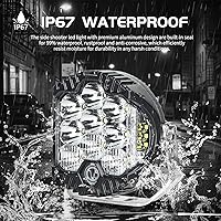 Vista 7 de Luz LED redonda para todo terreno de 7 pulgadas con DRL, barra de luz LED de conducción de 90 W, luz de trabajo combinada de inundación puntual