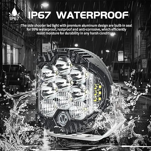 Miniatura 7 de Luz LED redonda para todo terreno de 7 pulgadas con DRL, barra de luz LED de conducción de 90 W, luz de trabajo combinada de inundación puntual de