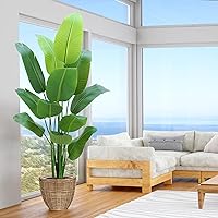 HZXGCP 6FT Artificial Bird of Paradise Plant with 12 Trunks - Lifelike Faux Silk Floor Plant for Indoor Outdoor Home Office Decor