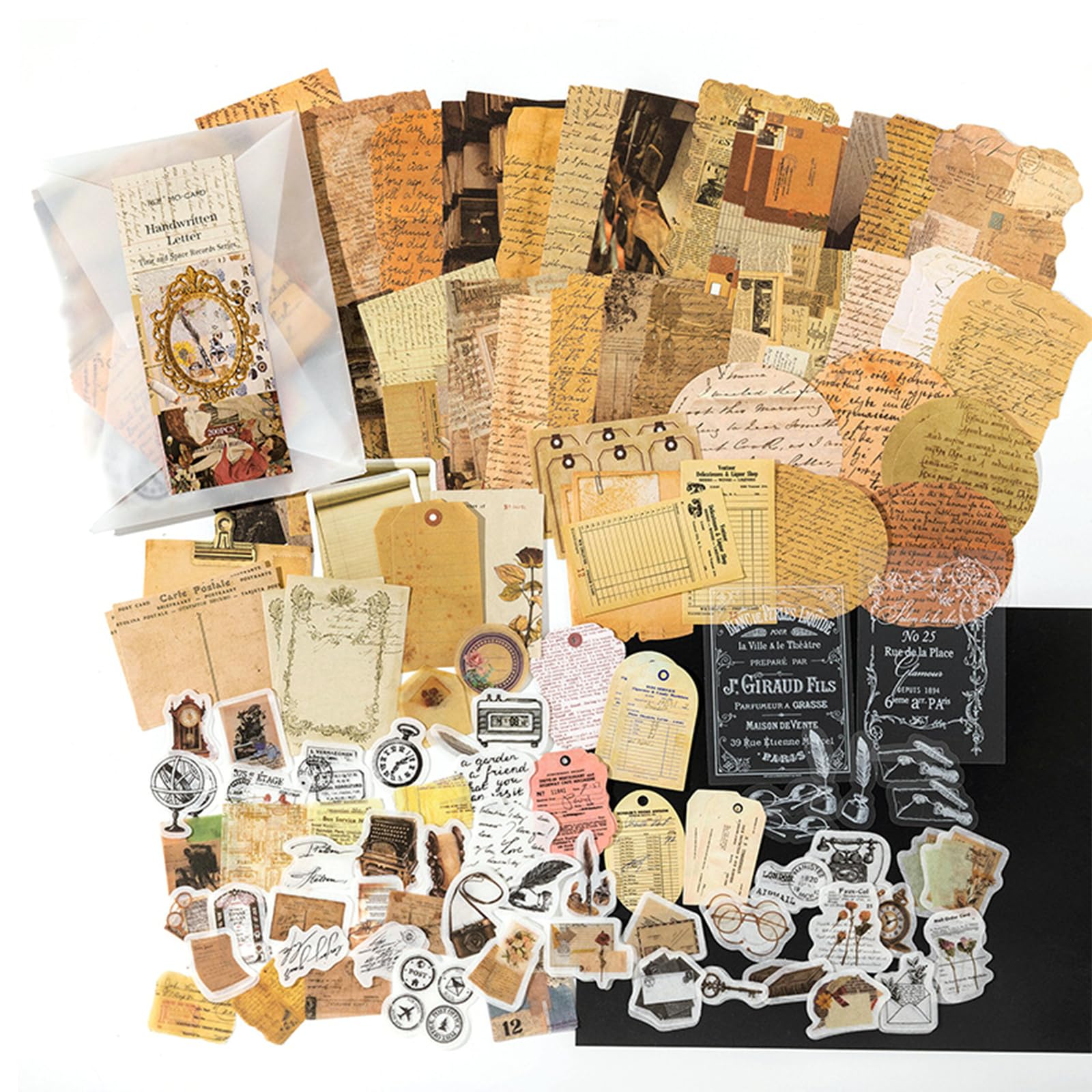 Scrapbook Set TIYPKE 200pcs Aesthetic Stickers - Vintage Scrapbook ...