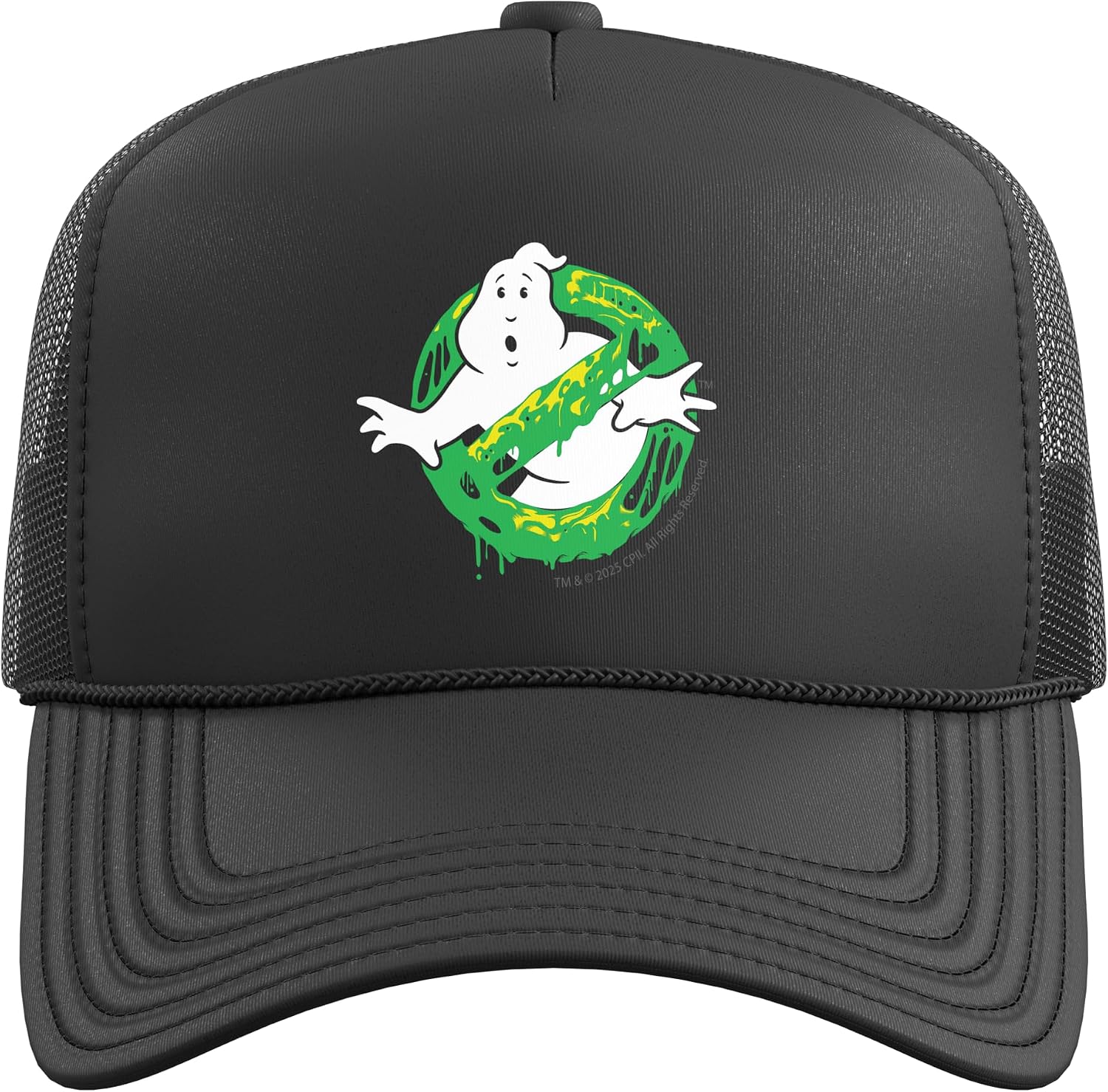 Ghostbusters No Ghost Logo Ectoplasm Slime Drip Movie Trucker Hat with Adjustable Mesh Back image 2