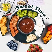 Súprava na Taco Party BOLLFO – Ohrievač s 3 úrovňami teploty, 6 tácok, 4 držiaky na taco, 940 ml nádoba, otočný podnos Lazy Susan na podávanie nachos a fajitas, zelená 6