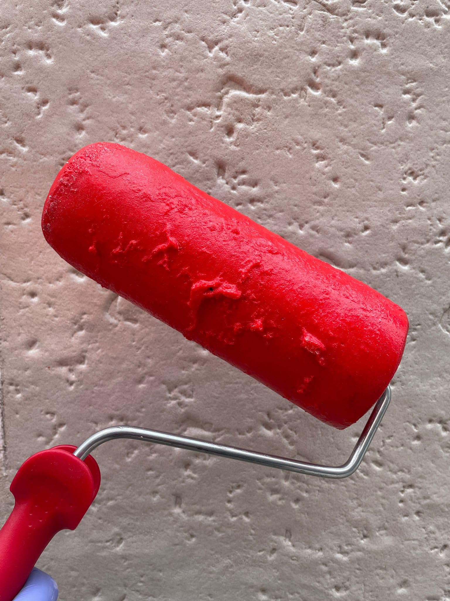 Rodillo texturizado Especial RASPADO para mortero tixotrópico, monocapa, cemento. Tematización Hormigón impreso estampado realista (RASPADO) (ABUJARDADO)