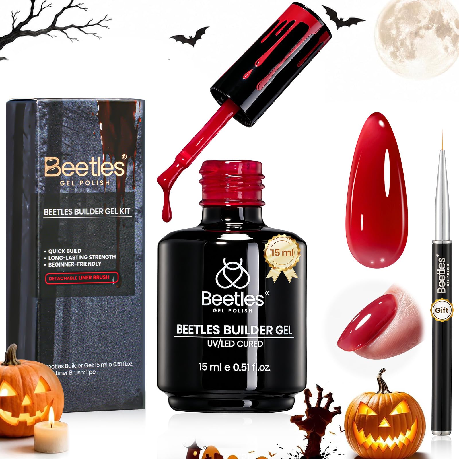 Beetles Builder Gel - Natural Nude Nails -21