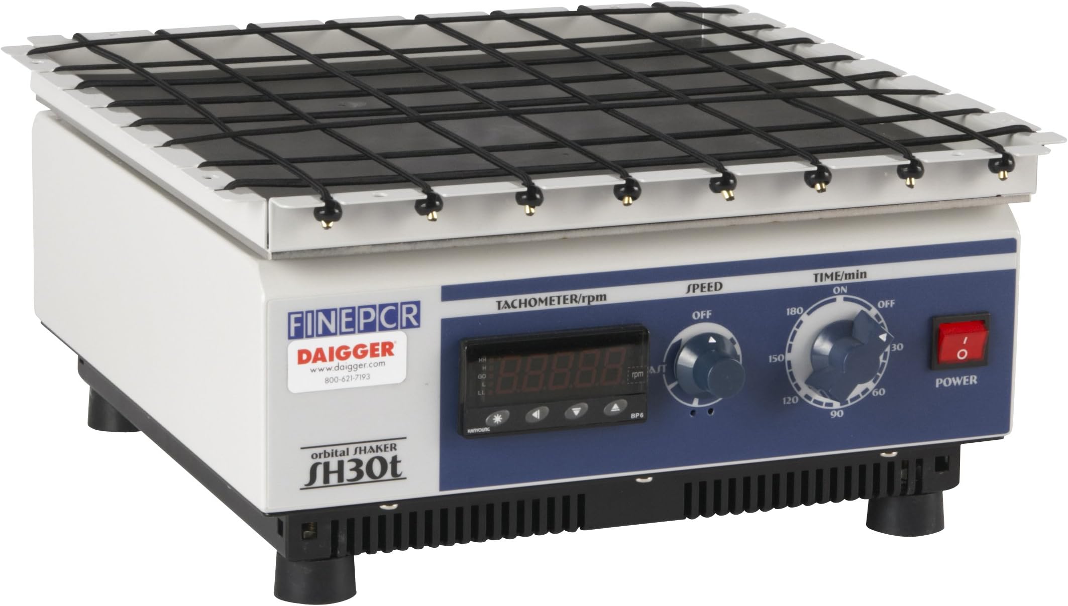SH30t, 110V Orbital Shaker, 11.8" X 11.8" Platform with Timer and Tachometer, Dual Voltage 110/220V, 8kg Capacity