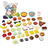 Learning Resources New Sprouts Complete Play Food Set - 50 Pieces, Ages 2+ Toddler Play Food, Kitchen Play Food, Play Food Sets for Kids