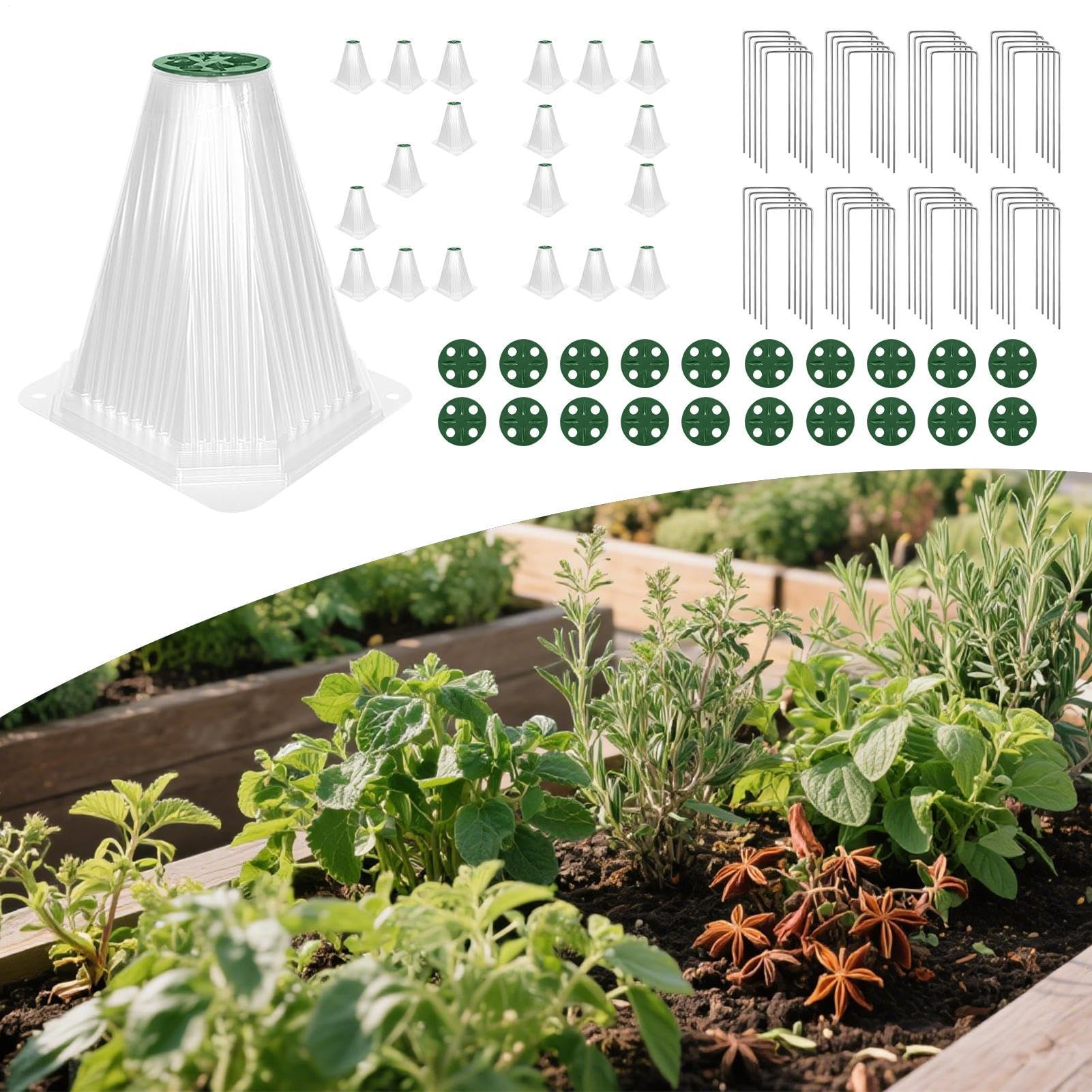 Campanas para Plantas 20 Antihielo Transparentes Reutilizables En Forma De