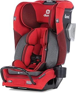 red car seat and stroller