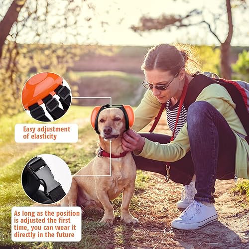 Miniatura 6 de Orejeras para perros para protección contra el ruido, auriculares con cancelación de ruido para perros, orejeras NRR de 25 dB, tapones para los