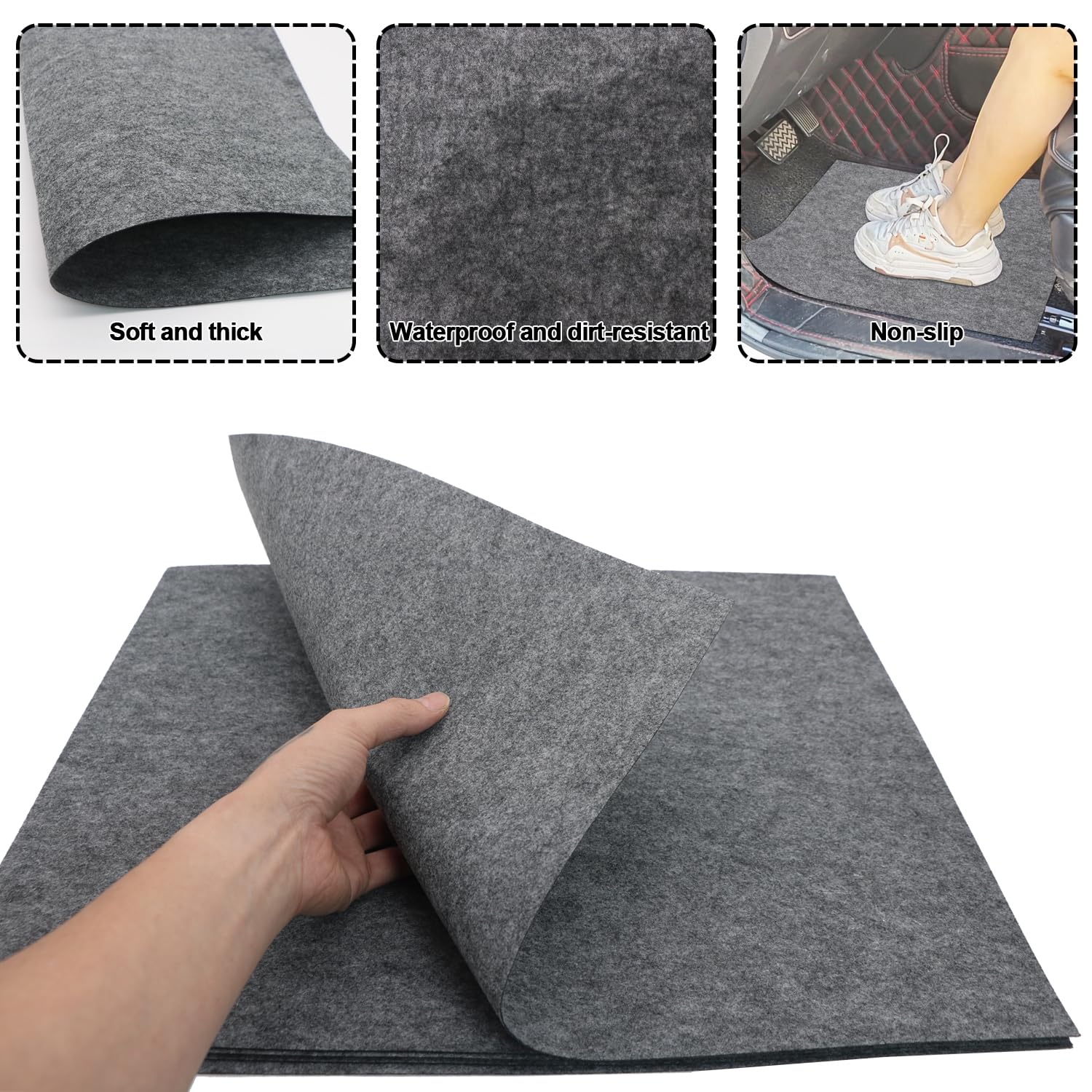 RUENXG 20-Pack Disposable Car Floor Mats 19 6 15 7 Inch Leak-Proof Heavy Duty Non-Woven Fabric for Car — view 4