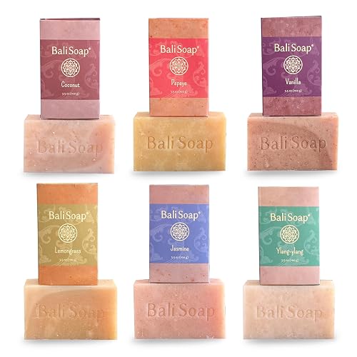 Bali Soap Natural Bar Soap Gift Set - 6 Handmade