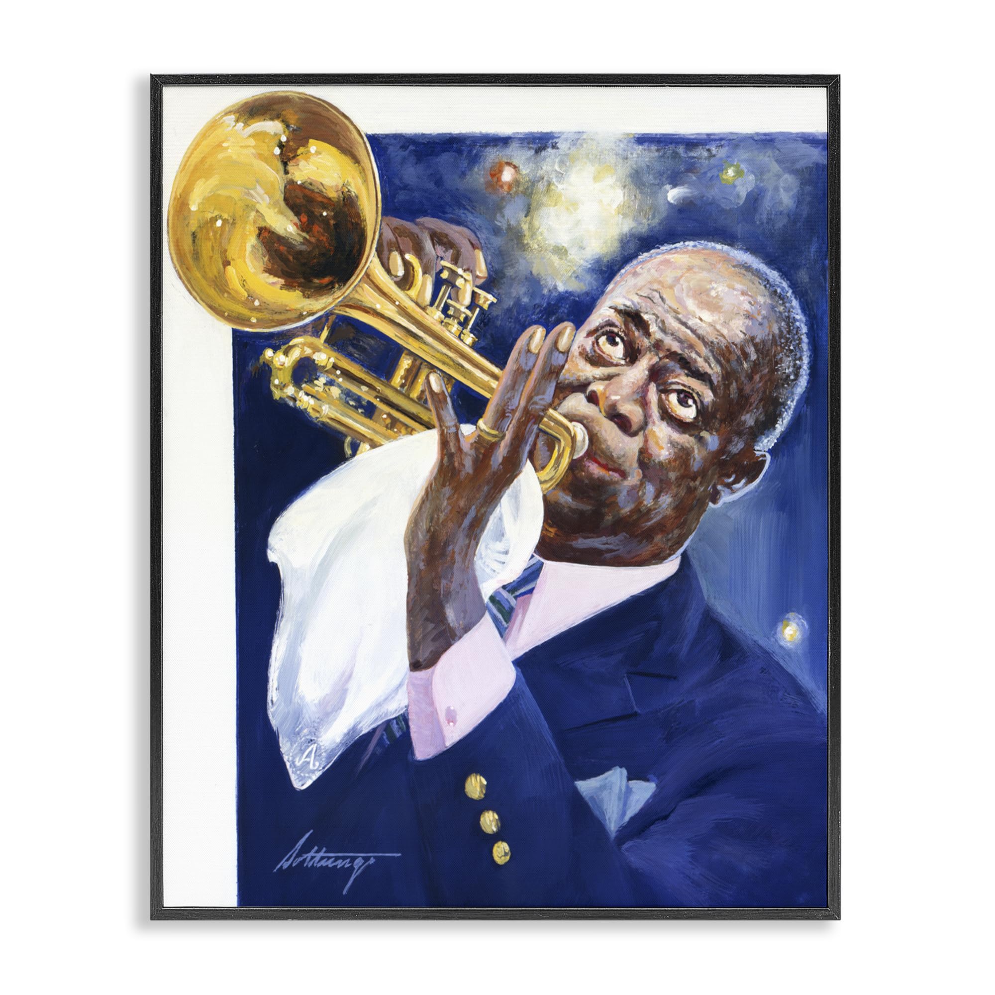 'Louis Armstrong Portrait'| Framed Giclee Art
