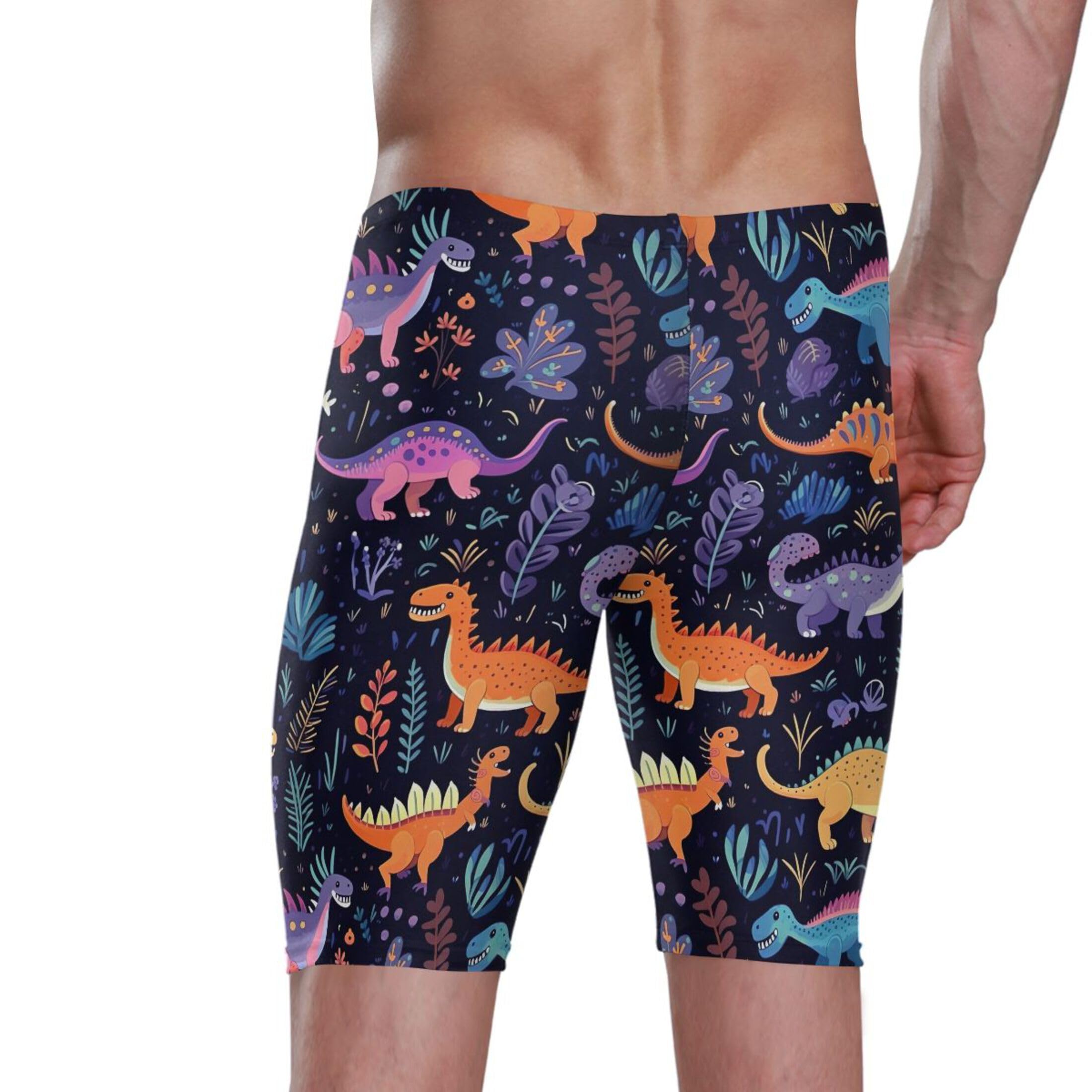 Cute Dinosaur Dino Animal Mens Swim Jammers Swimsuit XL B0401289
