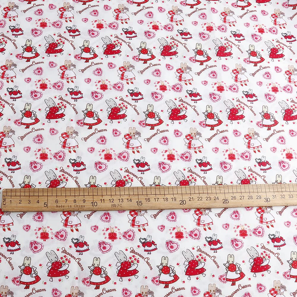 Amazon | マロンクリーム 生地 布 サンリオ 和柄 切売カット うさぎ  