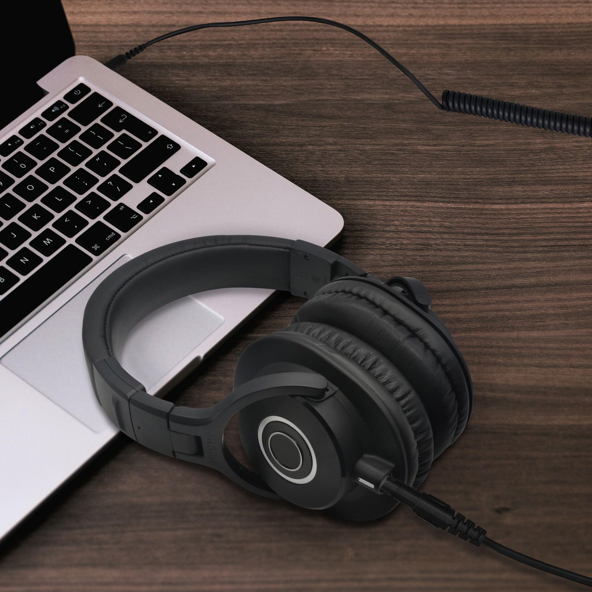 kwmobile Câble compatible avec AudioTechnica ATH-M50X / M40X / M60X / M70X - Câble de Rechange 3,5mm pour Casque Audio avec Adaptateur Connecteur 6,35 mm