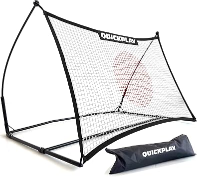 QUICKPLAY Spot Target Soccer Rebounder | شبكة ارتداد مقاومة للطقس مع حقيبة حمل | رائعة لممارسة التمرير والاستلام والفخاخ | مثالية للتدريب الجماعي أو الفردي