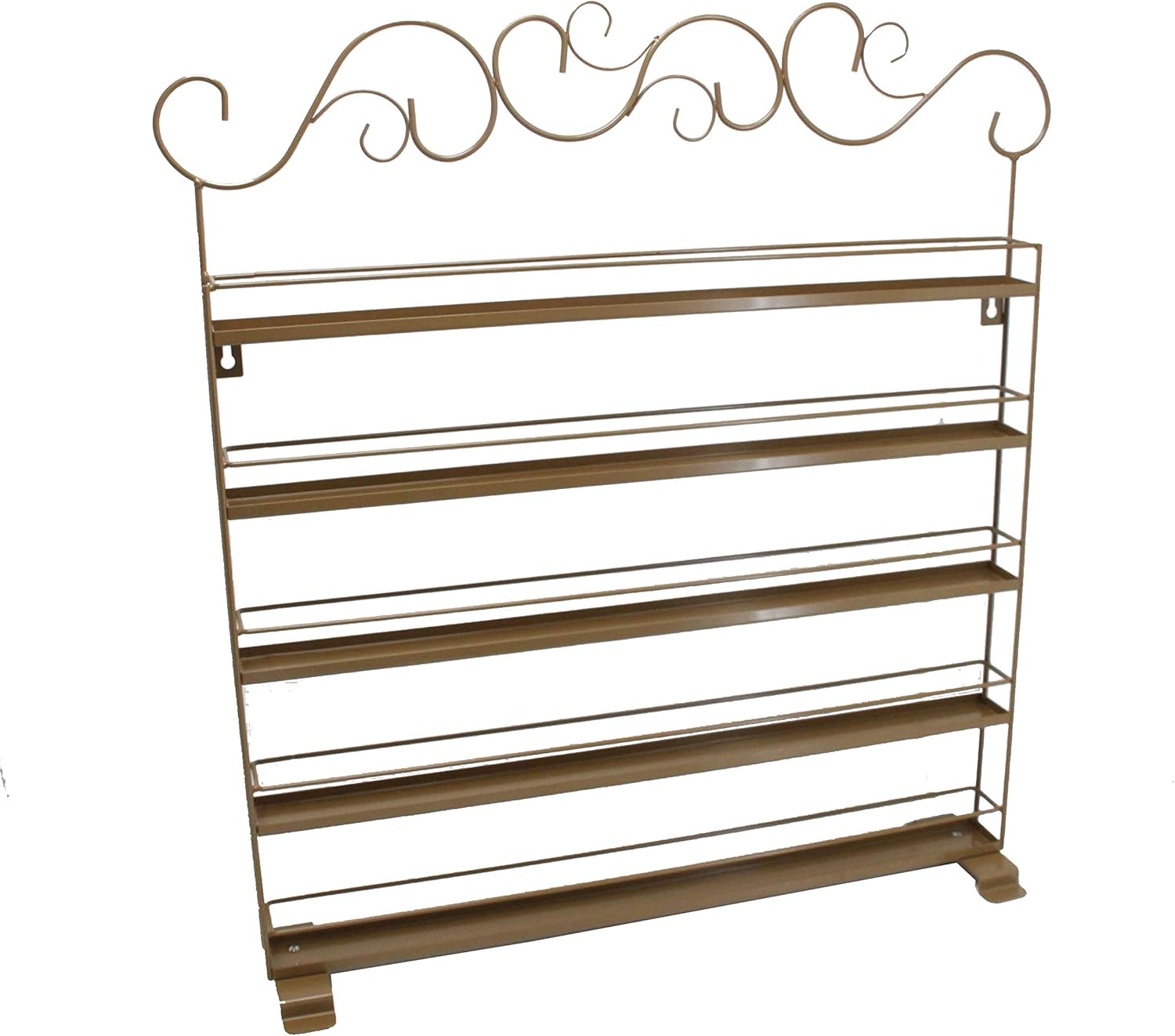 FixtureDisplays® Black Metal Nail Polish Mountable 5 Tier Organizer Display Rack Essential Oil Rack 16034-BLACK