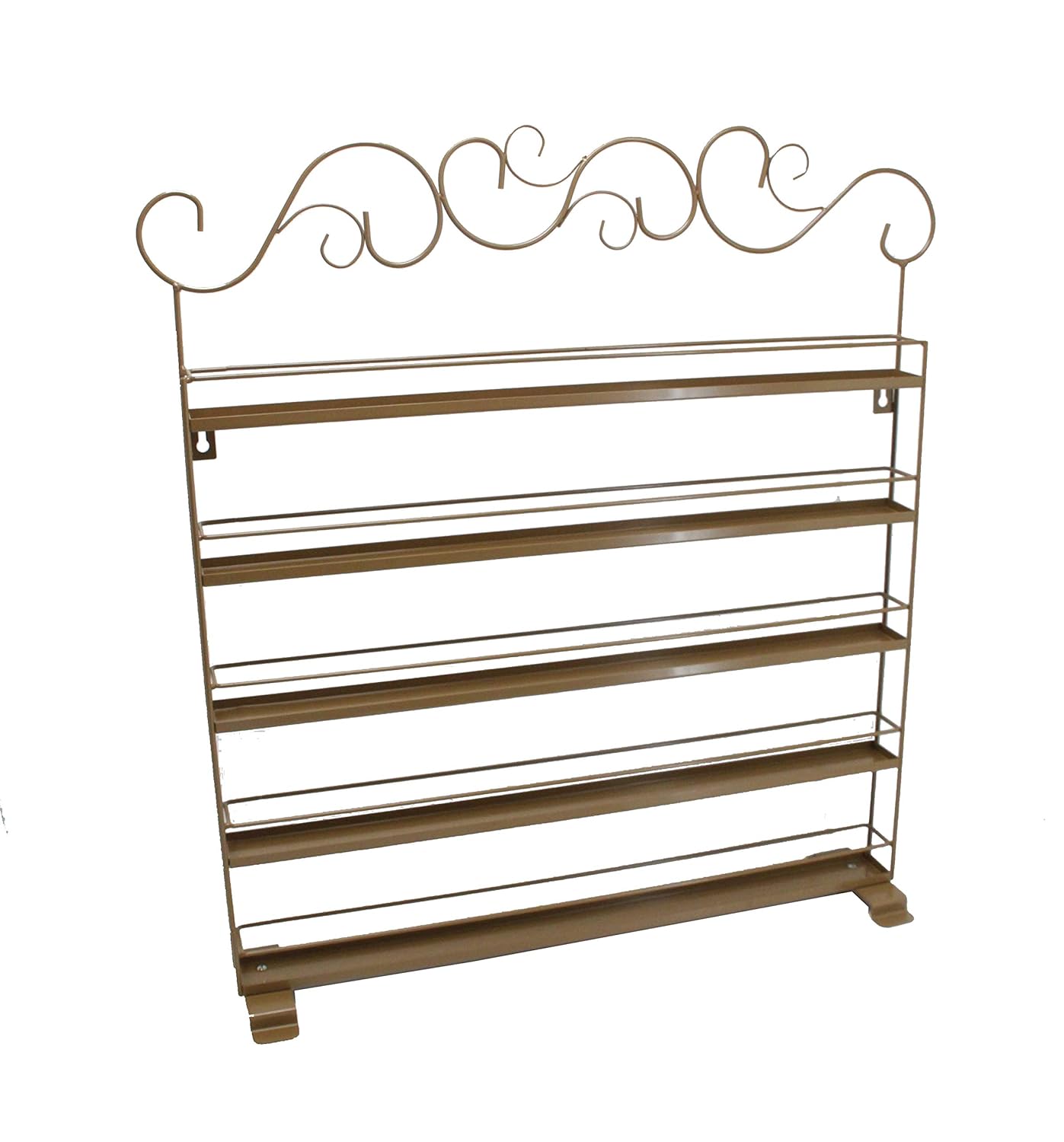 FixtureDisplays® Copper Metal Nail Polish Wall Mount Countertop Organizer Display Rack Essential Oil Rack 16034-COPPER