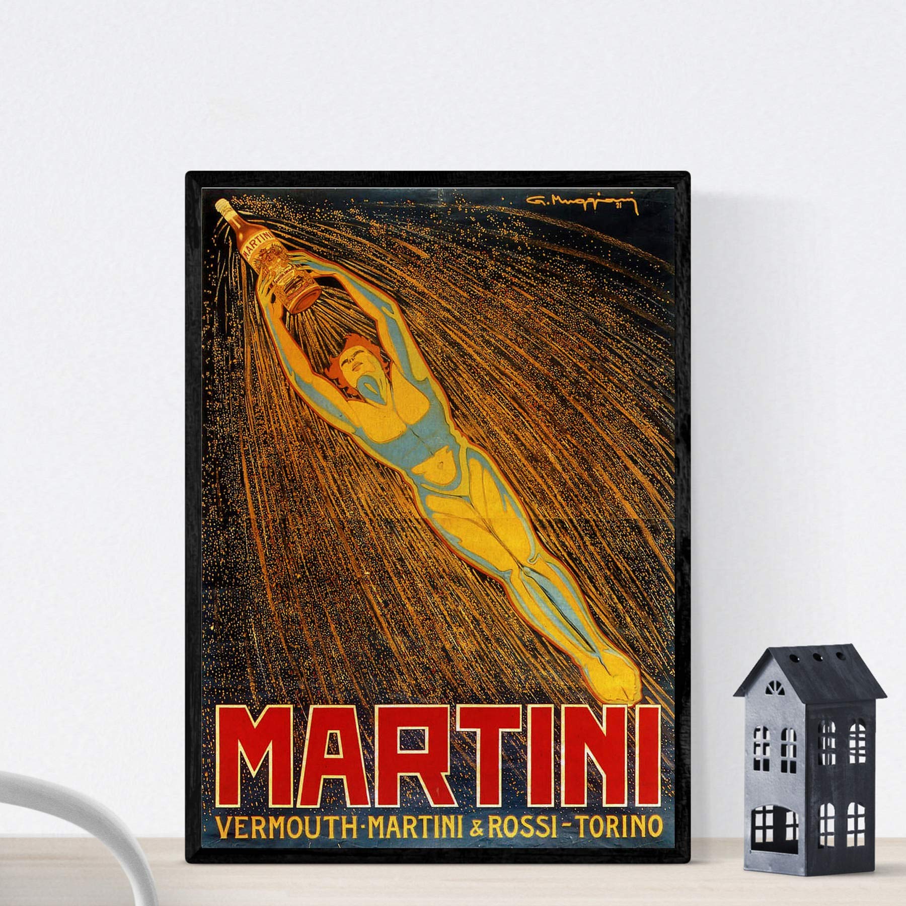 Nacnic Martini Ad & Rossi Vintage A3 Poster