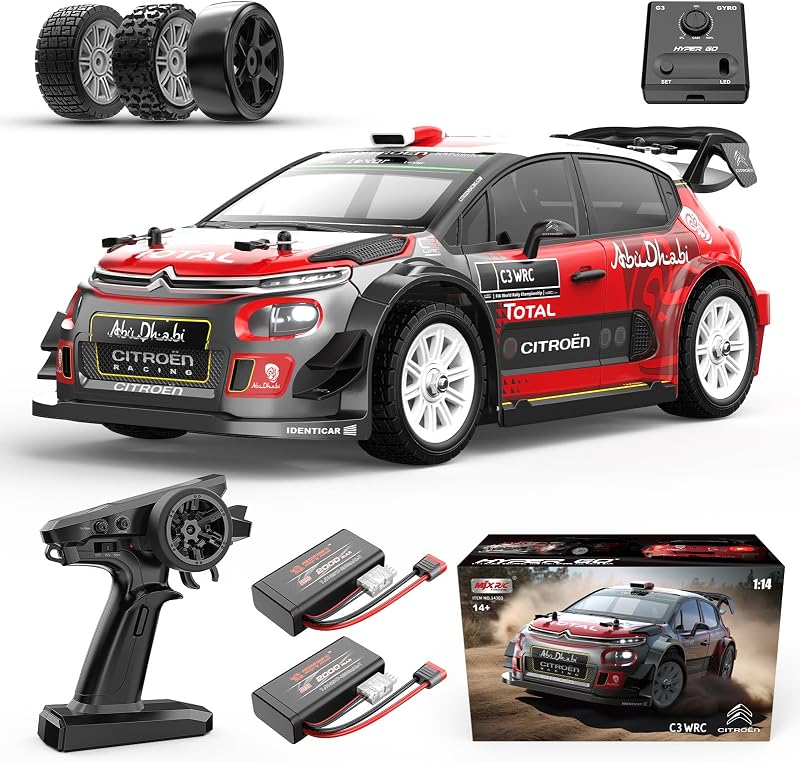 MJX Hyper GO 14303 1/14 Citroen C3 Fast Rally RC Cars for Adults | RC Drift, Gyro, 4X4, RTR, Remote Control, 2 batteries