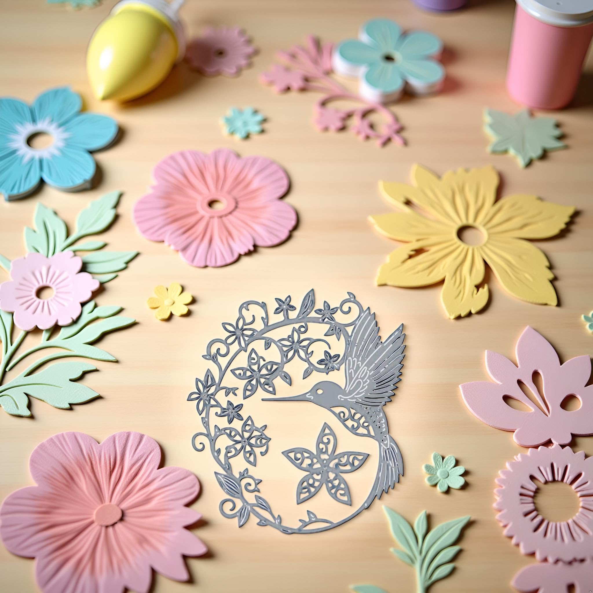 Die Cuts Birds Hummingbird Metal Die Cuts For Card Making - Embossing ...