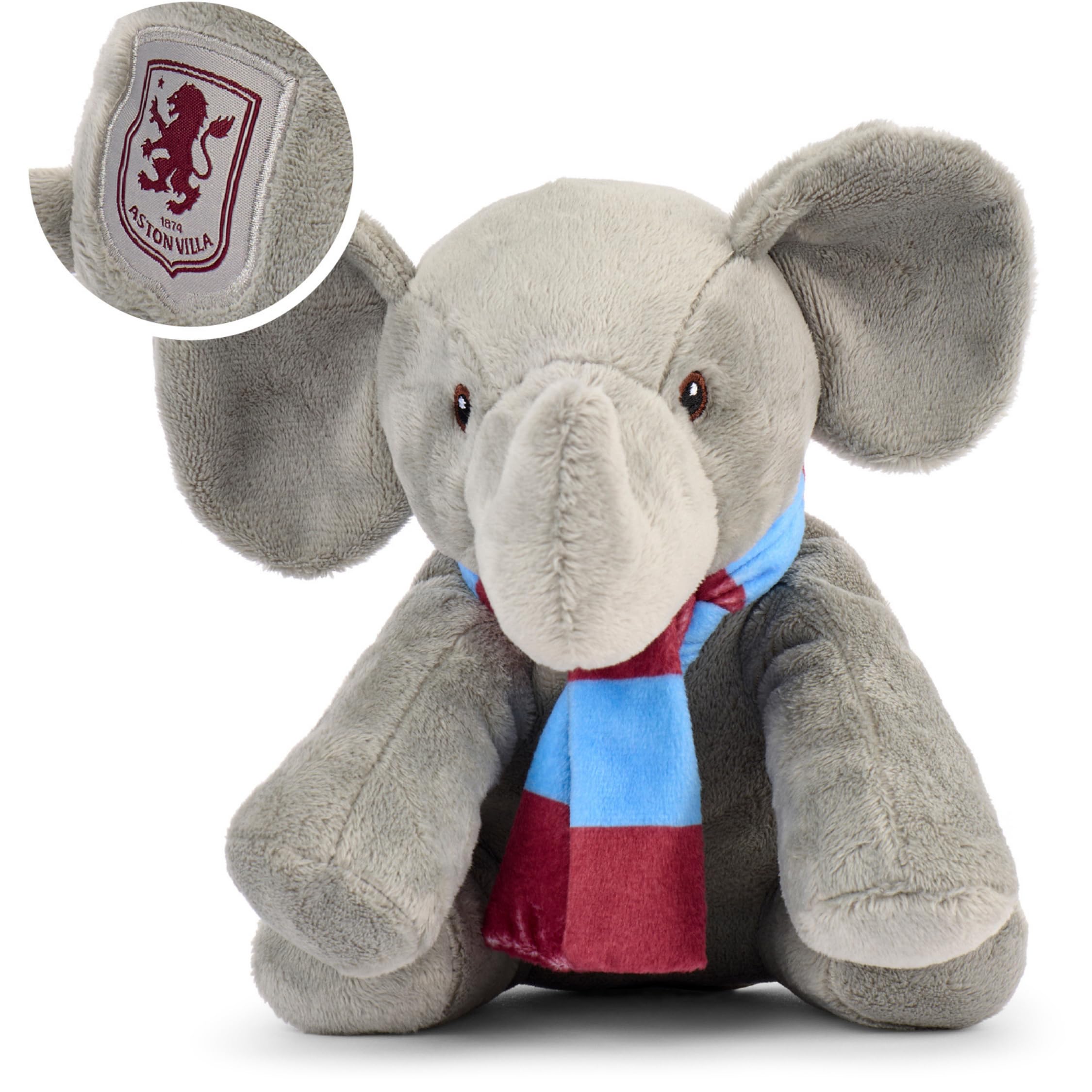 Aston Villa FC Elephant Plush - Officially Licensed Villans Soft Toy