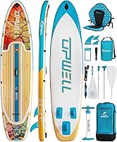 Vista 10 de UPWELL 11’6”/11'2”/11'/10'8”/10'6”/10'2” Inflatable Stand Up Paddle Board with sup Accessories Including Backpack, Repairing Kits, Non-Slip Deck