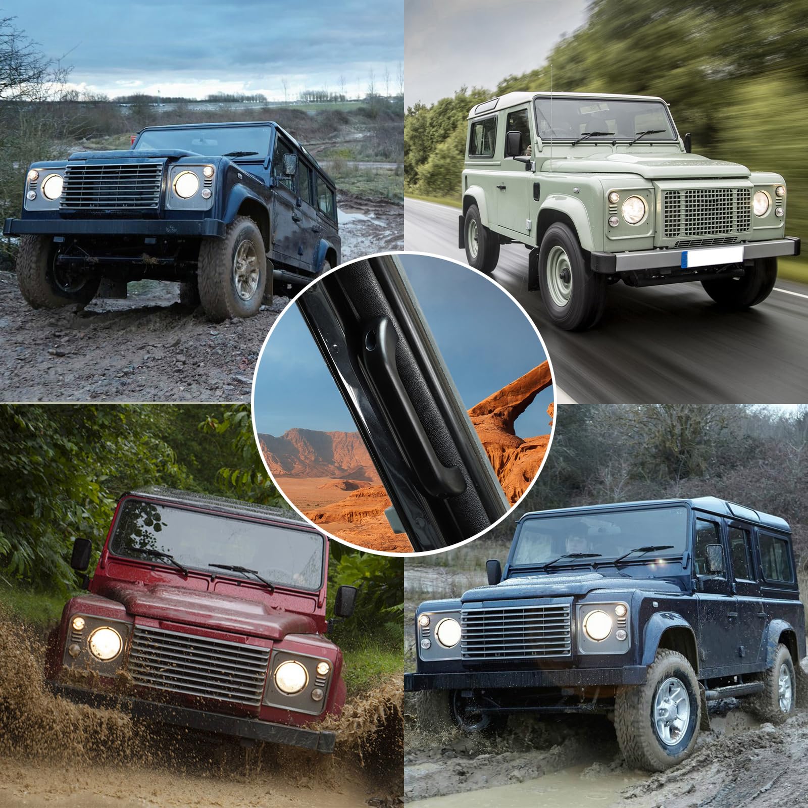Aluminiumlegierung Auto A-Säule Haltegriff Trim für LR Defender 90 110 2004-2018 Auto Innenraum Zubehör (Stil A)