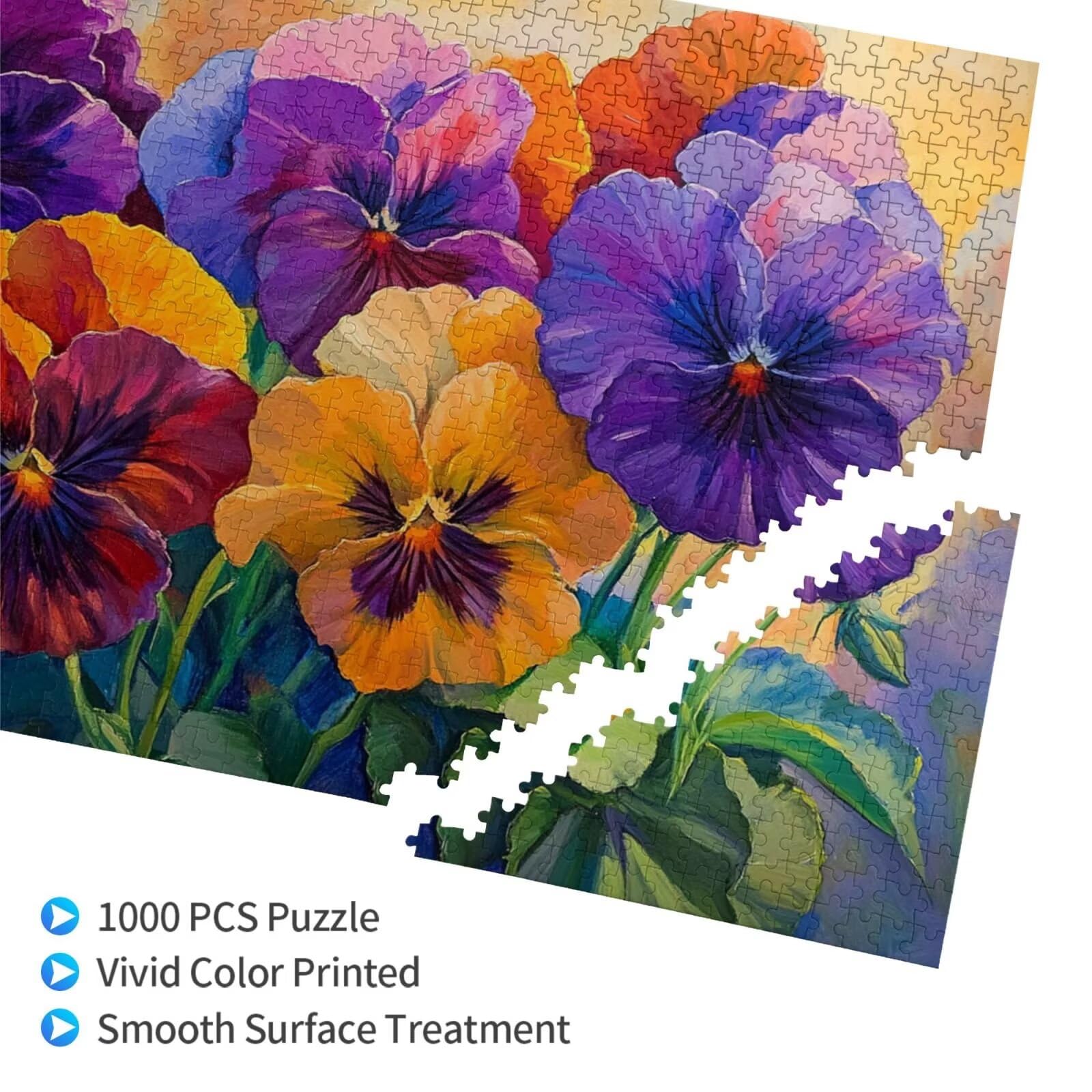 Puzzle 2000 Teile, Puzzle Erwachsene, Holzpuzzle Blume Impossible Jigsaw, Clevere Rätsel, HD Farbe Jigsaw mit Geschenkbox Verpackung for Room Decor, Geschenke für Frauen Farbe 100x70cm p-1906