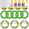 Poen 24 Set Christmas Advent Wreath Craft Kit for Kid Nativity of Christ DIY Craft Art Hanging Decor Advent Wreath Candle with Joy Christ Peace Hope Love for Sunday School Classroom Christmas Activity