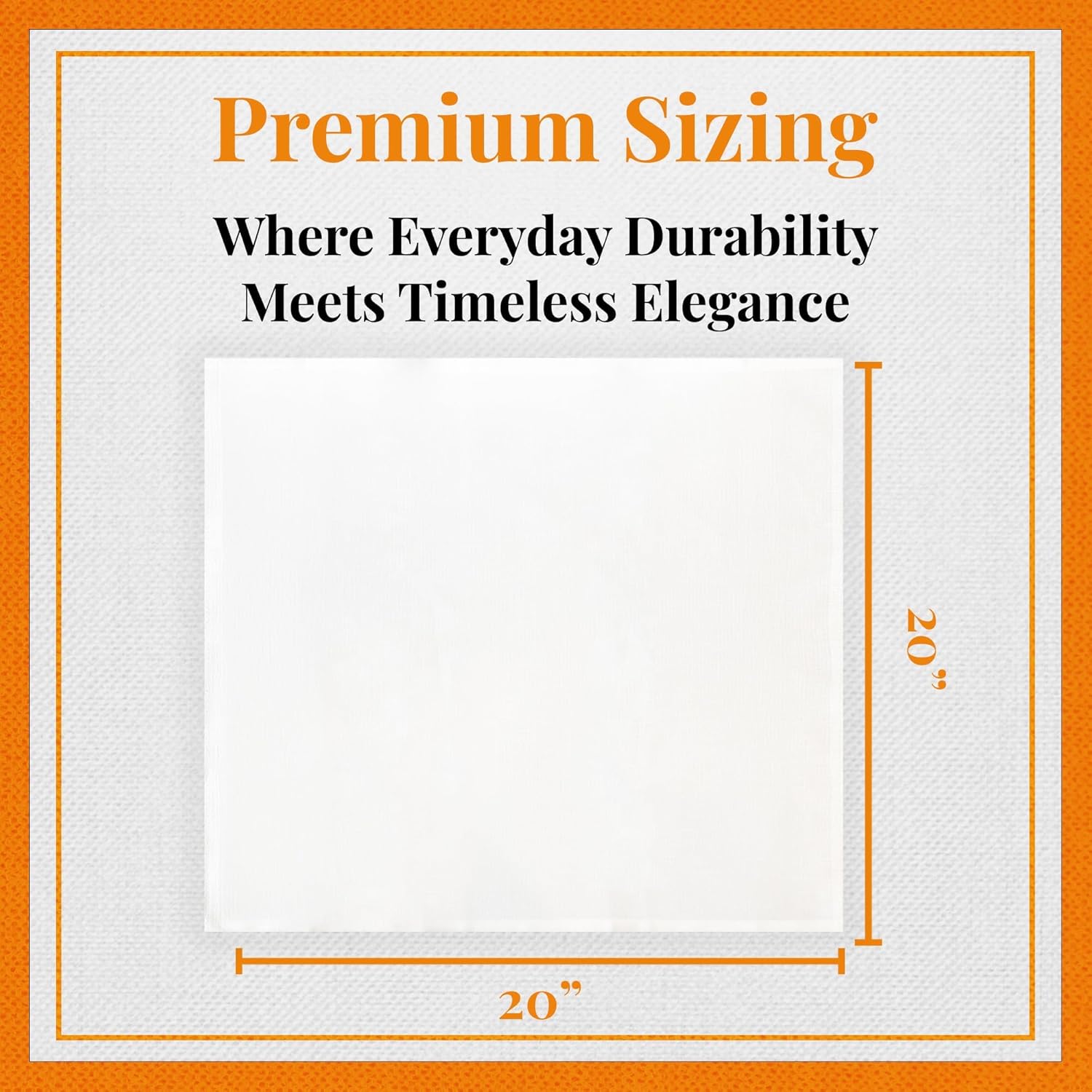 Premium Cotton Linen Napkins - Elegant Jacquard Woven Cloth for Dinner Table & Occasions - Reusable Fabric, Machine Washable, Stain Release - Carlo Lamperti Italy - White, 20" x 20" (Set of 4)