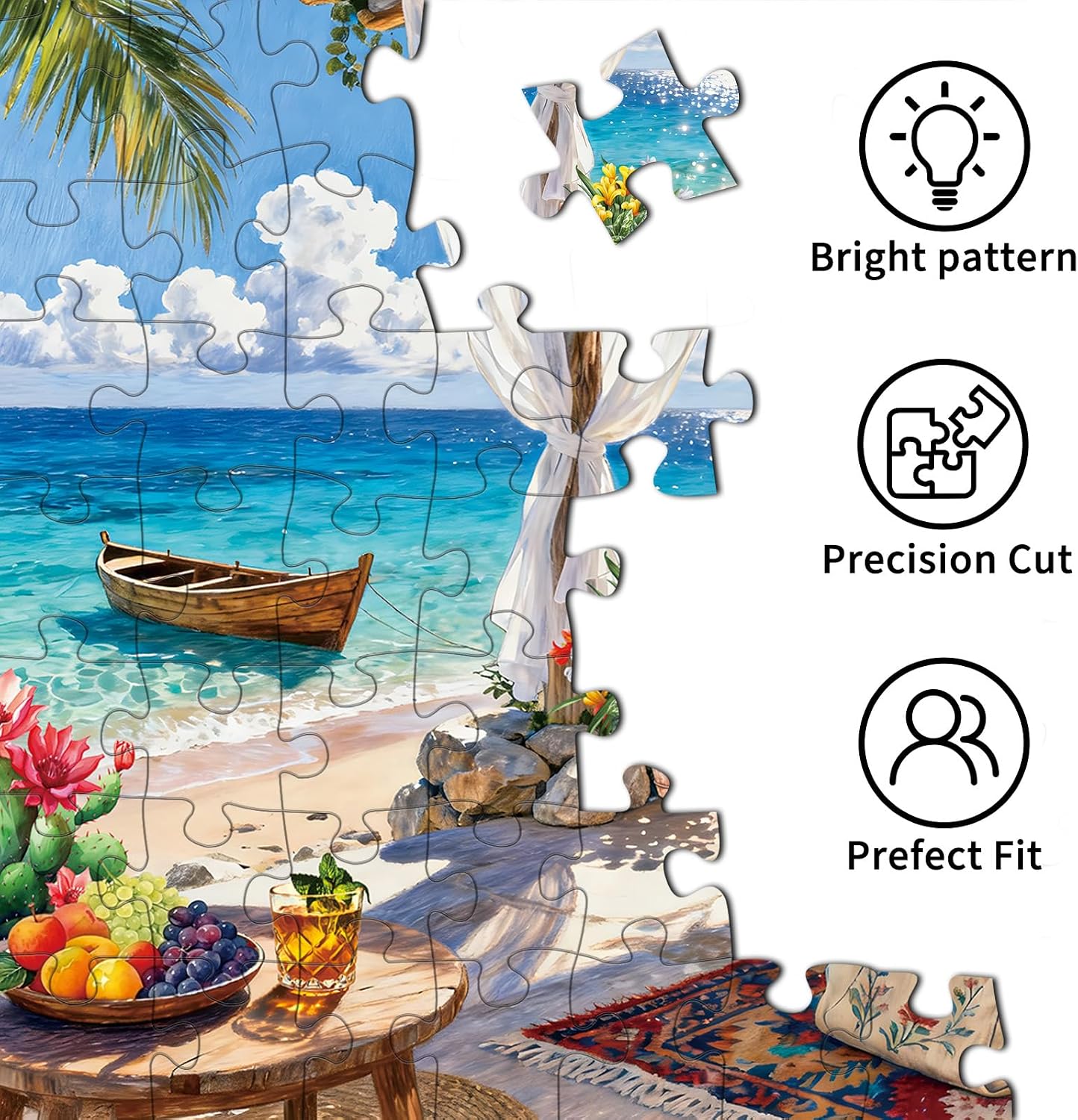 Island Bar Puzzles Flower of Life Puzzles for Adults 1000 Piece, Jigsaw Puzzles for Adults, Adult Challenging Game Toys, Impossible Puzzle, Family Decoration Puzzle