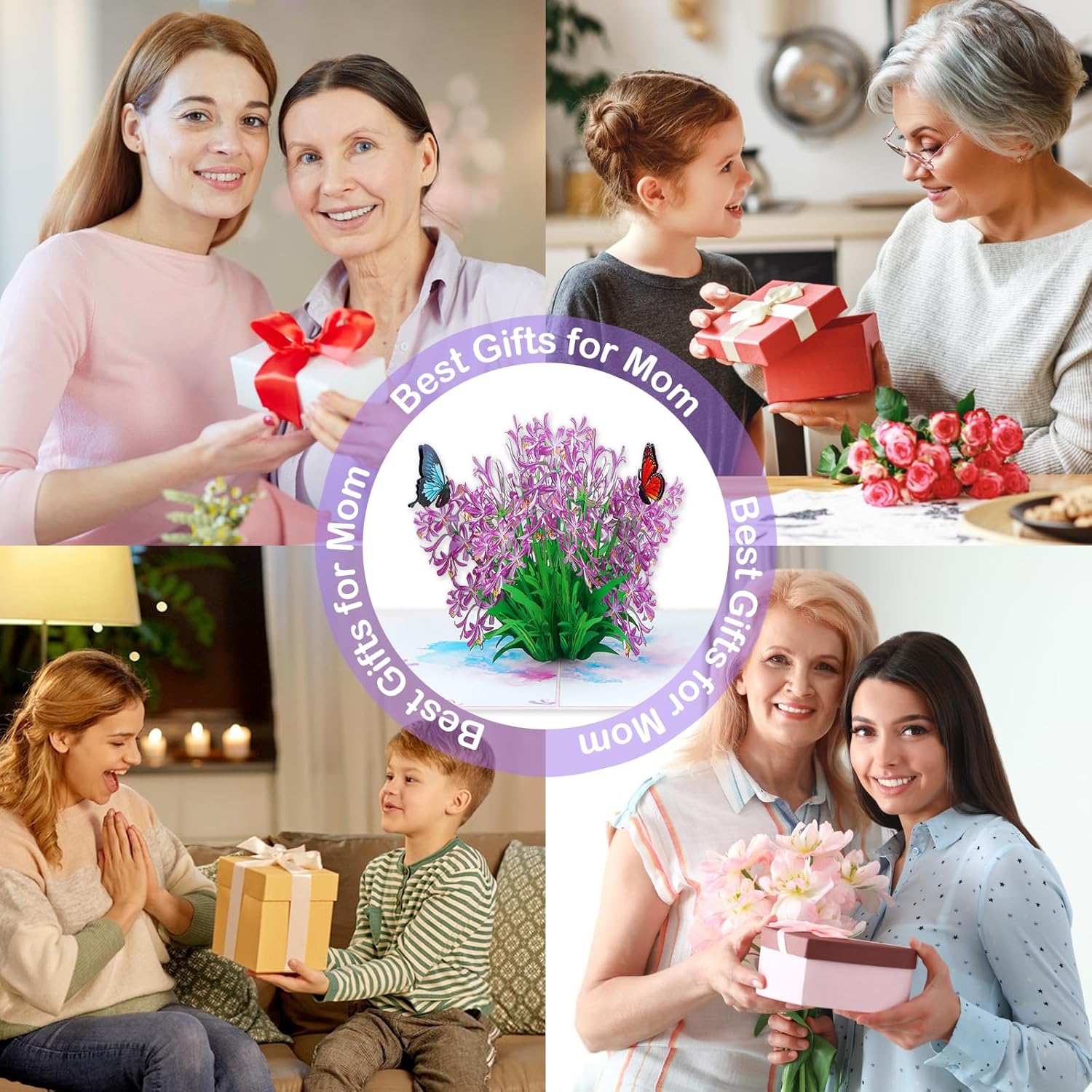 Flower Birthday Cards for Women - 3D Paper Flower Pop Up Card for Anniversary, Get Well, Thank You, Just Because, All Occasions, Gift for Mom Daughter Wife Grandma - Image 7