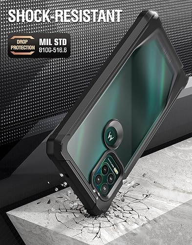 Miniatura 6 de Poetic Guardian Series - Funda diseñada para Moto G Stylus 5G (2021), modelo # XT2131, híbrida de cuerpo completo a prueba de golpes, con protector