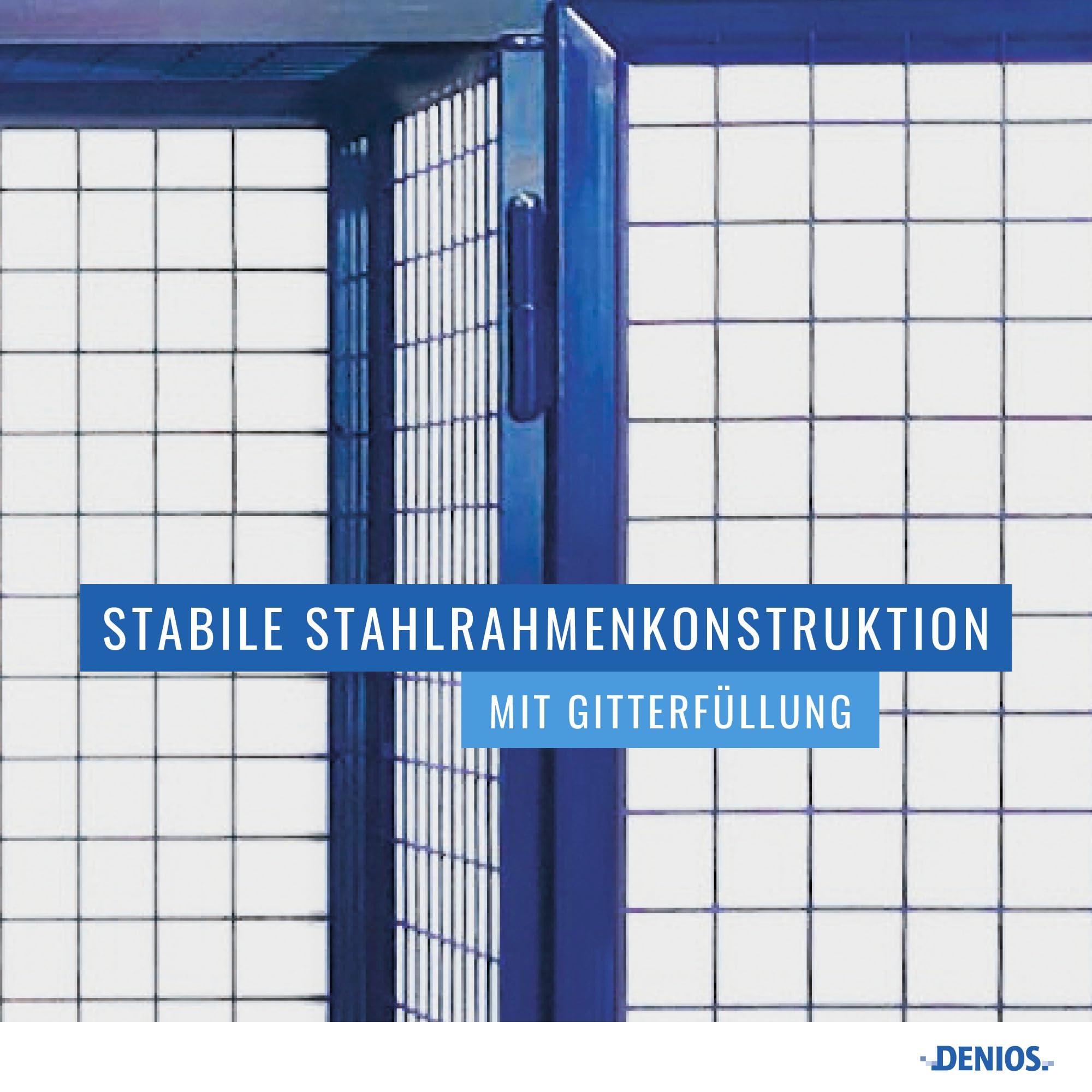 DENIOS® Gefahrstoffschrank aus Stahl I Gasflaschenschrank I Hochwertig I 1250 mm x 1850 mm x 800 mm, zur Lagerung von bis zu 8 Gasflaschen, überdachte Außenaufstellung