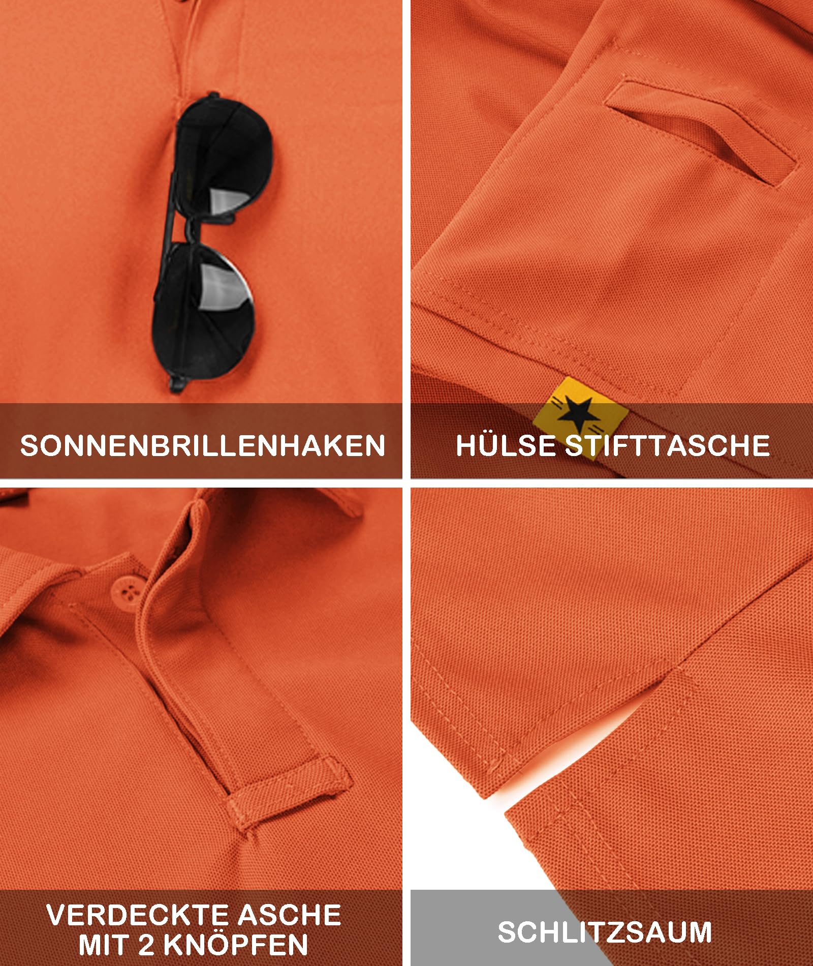 JACKETOWN Polo Shirt Uomo Manica Corta Asciugatura Rapida Traspirante Tennis Polo Shirt Camicie Polo Estate per Uomo Button Front T-Shirts Sport Shirt Basic Regular Fit Golf Polo Shirt