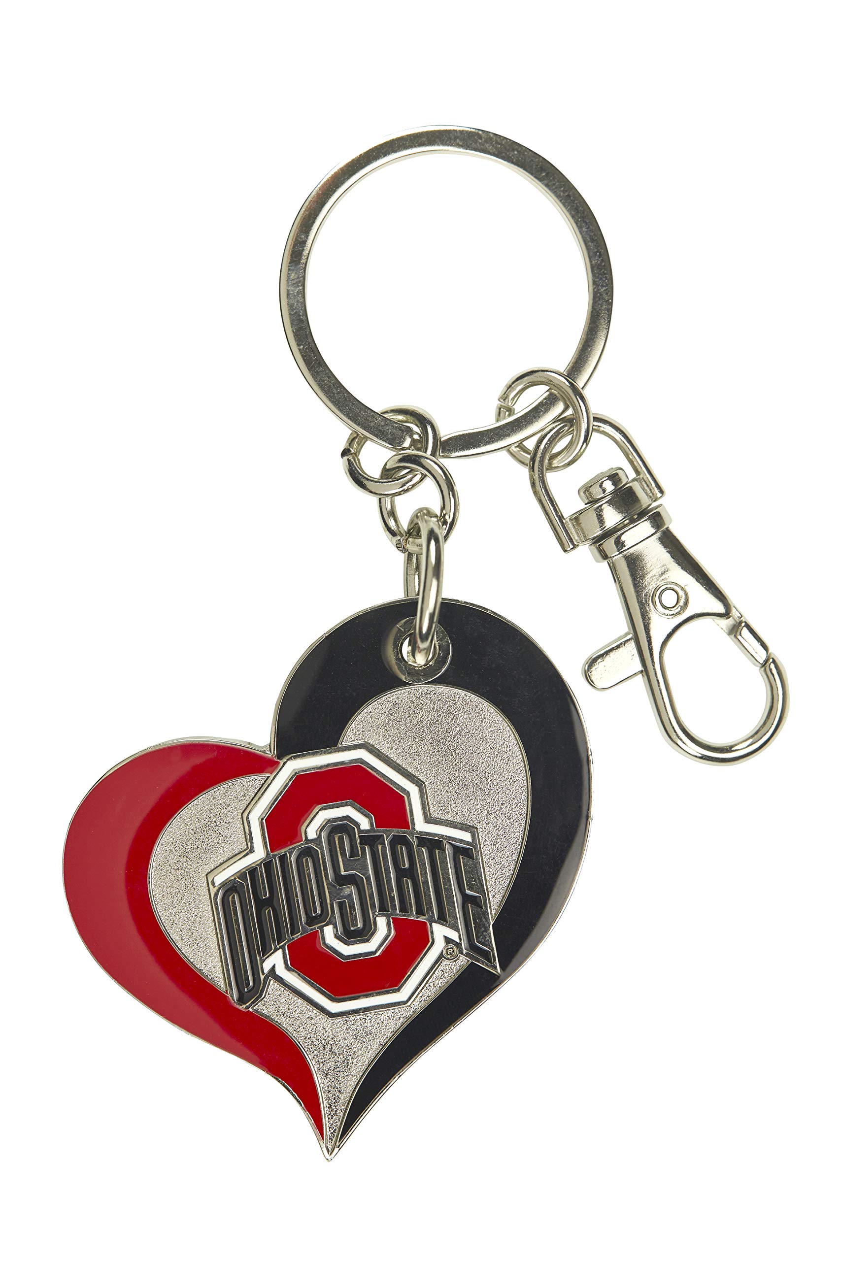 aminco NCAA unisex-adult Swirl Heart Keychain