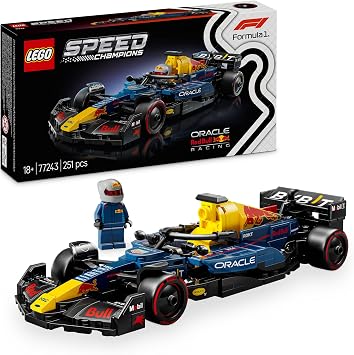LEGO Speed Champions Oracle Red Bull Racing RB20 F1 Race Car Model with a Collectible Formula 1 Driver Minifigure - Display Set for Adult Motorsport & Racing Fans 77243