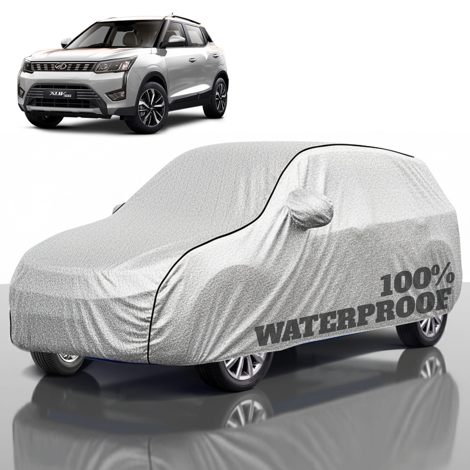 Premium Polyester Car Cover Xuv3xo All-Weather Protection from Rain, Dust &amp; Sun | UV Resistant Fabric | Full Body Secure Fit for Outdoor &amp; Indoor Parking