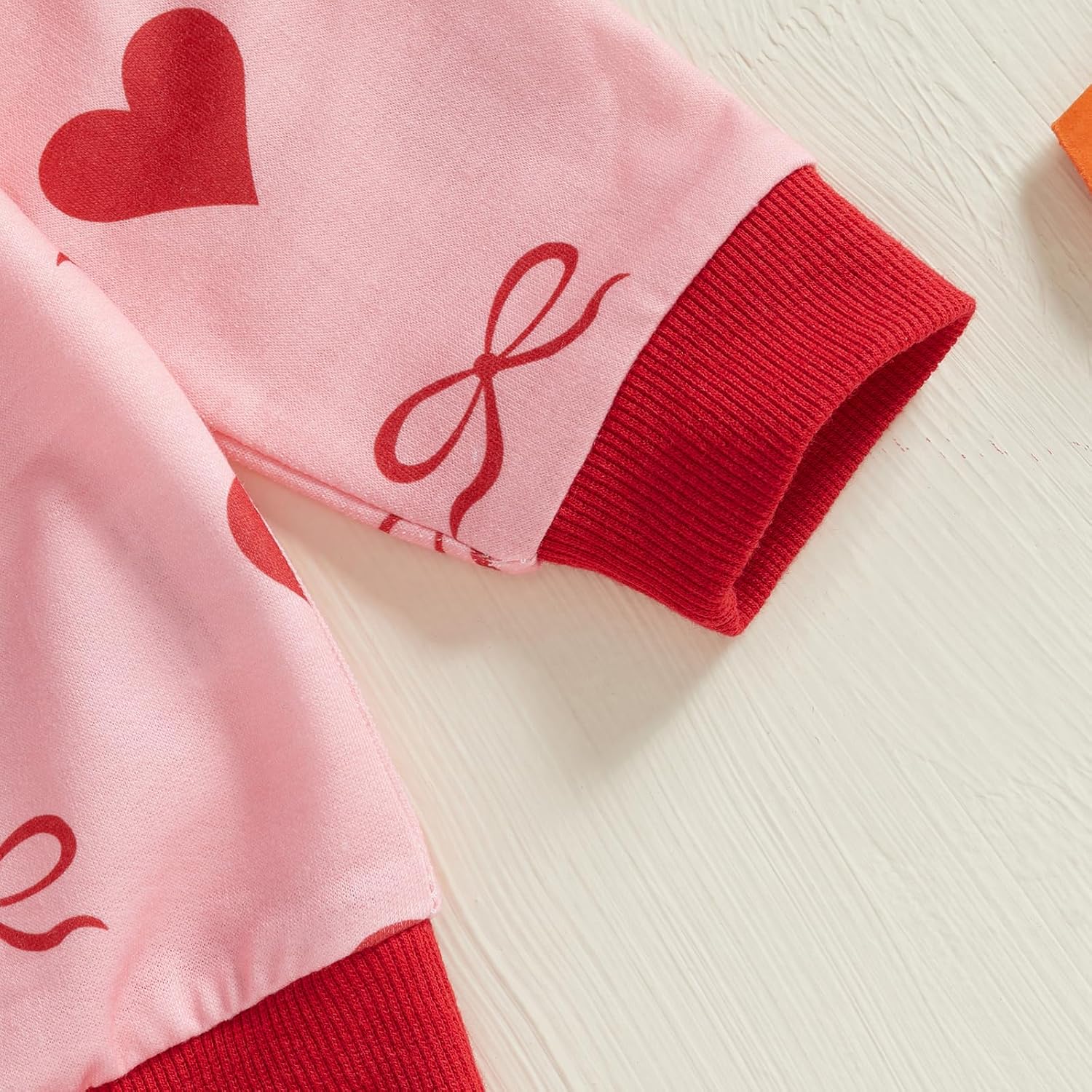 DuAnyozu Baby Girl Valentines Outfit Heart Print Long Sleeve Sweatshirts Pants Toddler Clothing Infant Spring Clothes Set - Image 4