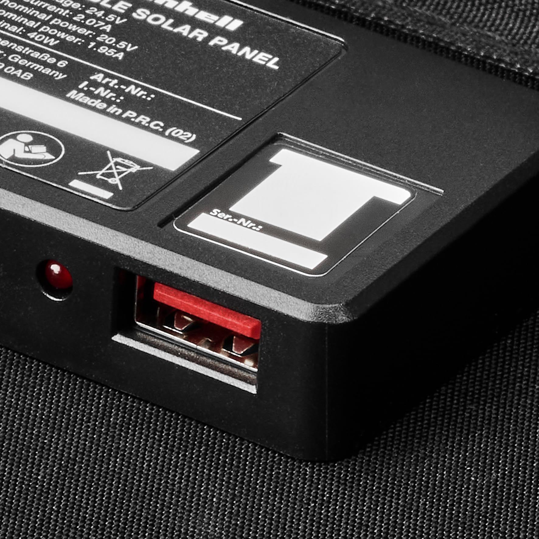 Original Einhell Solarpanel 40 W tragbares Solarmodul faltbar für Camping Outdoor Zubehör Akku-Energiestation inkl. XT60 USB-C-Kabel