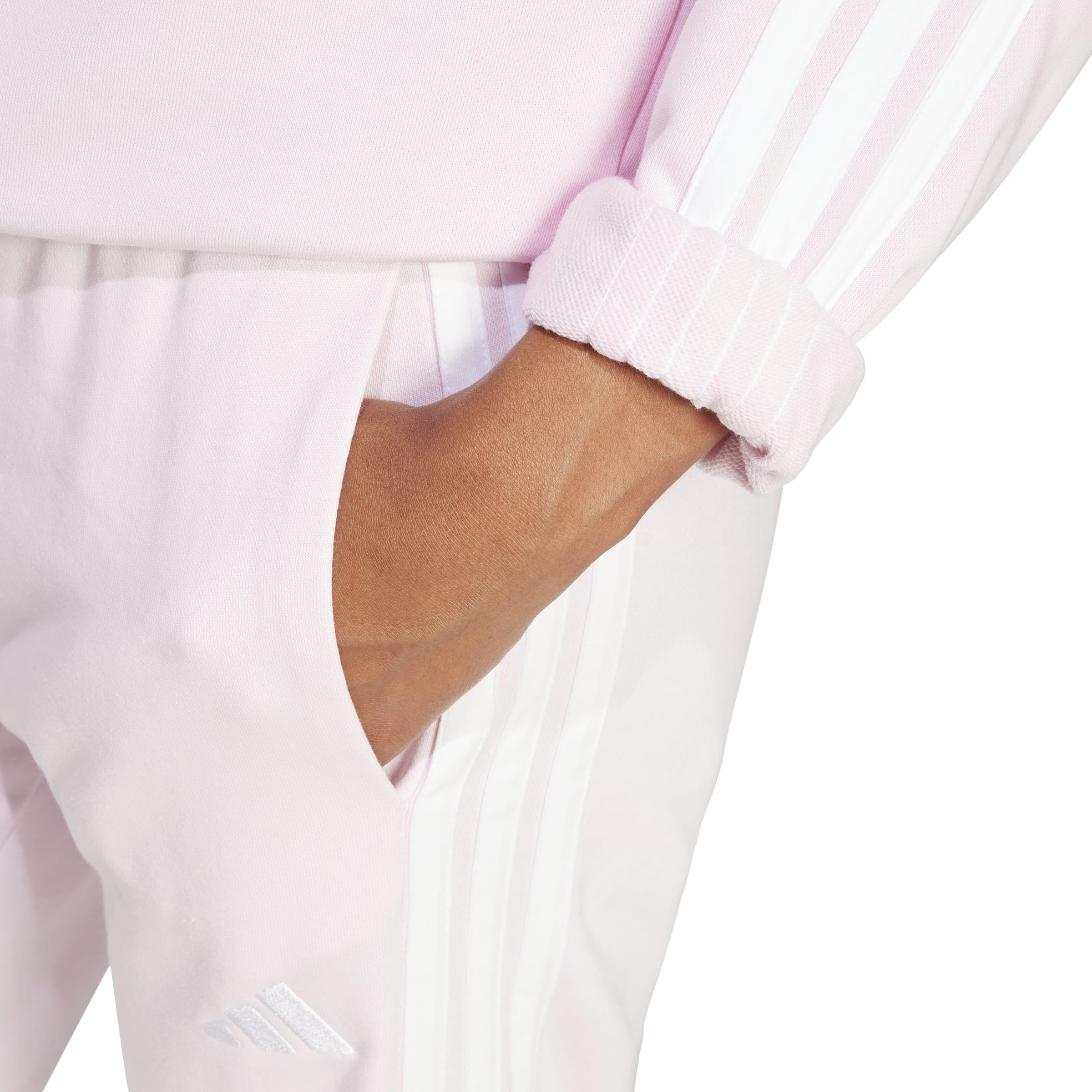adidas Kobiety ESSENTIALS 3-STRIPES FRENCH TERRY SWEATSHIRT, clear pink/white, S
